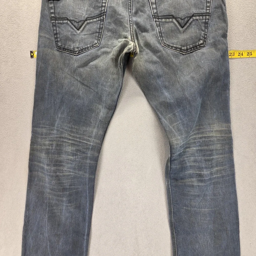 Diesel Jeans Mens 32x34 Blue Krooley Regular Slim Carrot Made in Italy 0804J